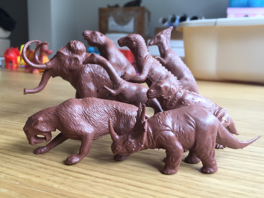 Red Details about   Vintage Marx Prehistoric Play Set Dinosaur 