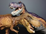 Tyrant Twosome (Brown Running T. rex and Rainbow T. rex by Papo)