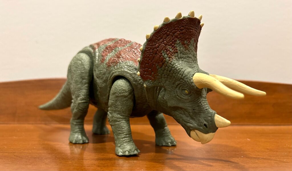 Triceratops toy action figure by Mattel