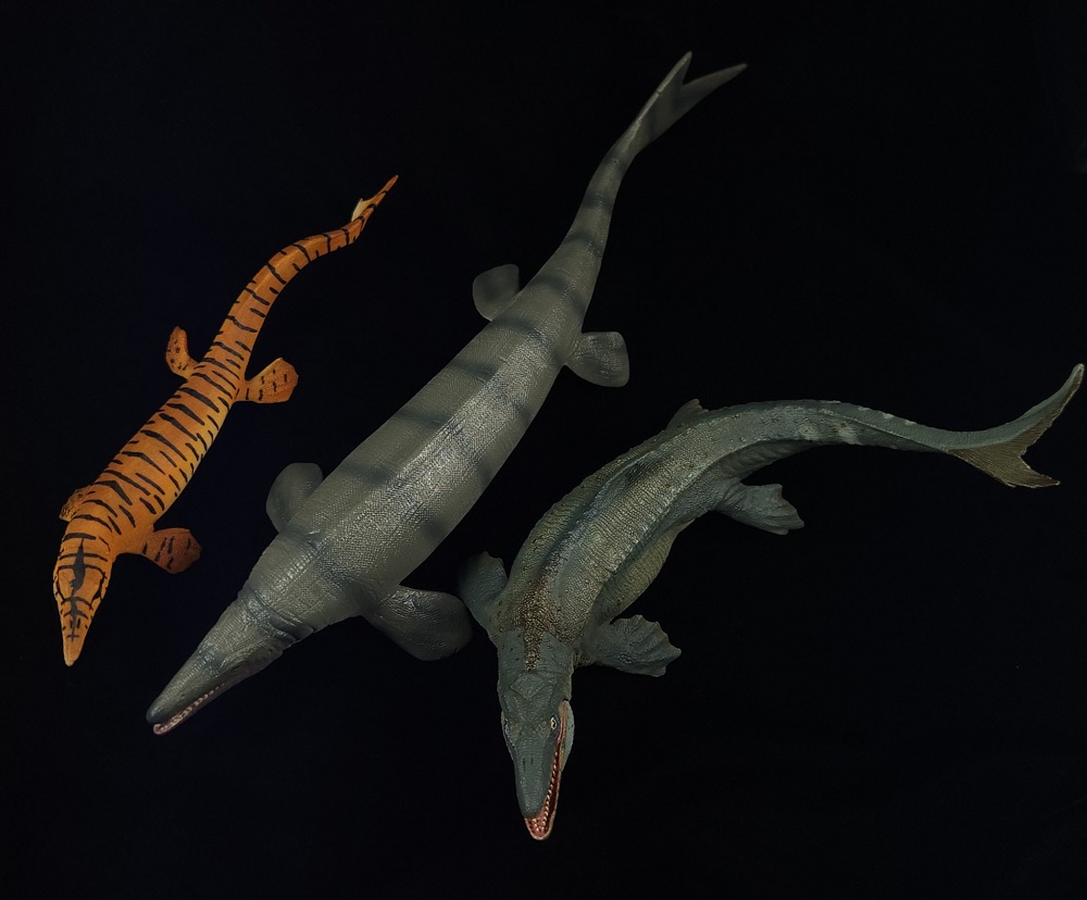 Papo Mosasaurus compared to CollectA Mosasaurus and Safari Ltd Tylosaurus