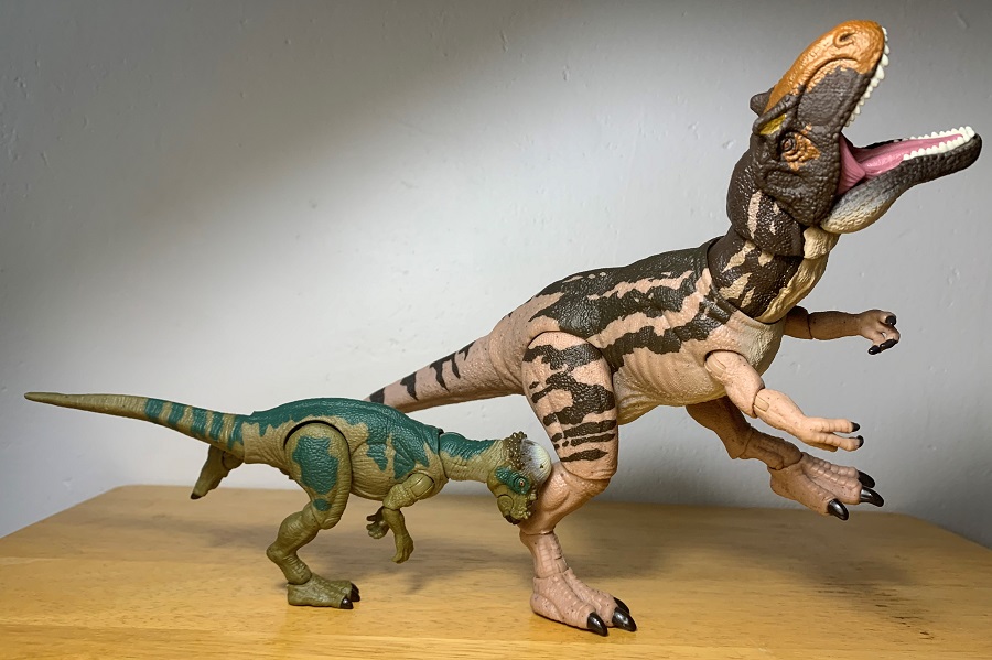 Hammond Collection Pachycephalosaurus, attacking predator.